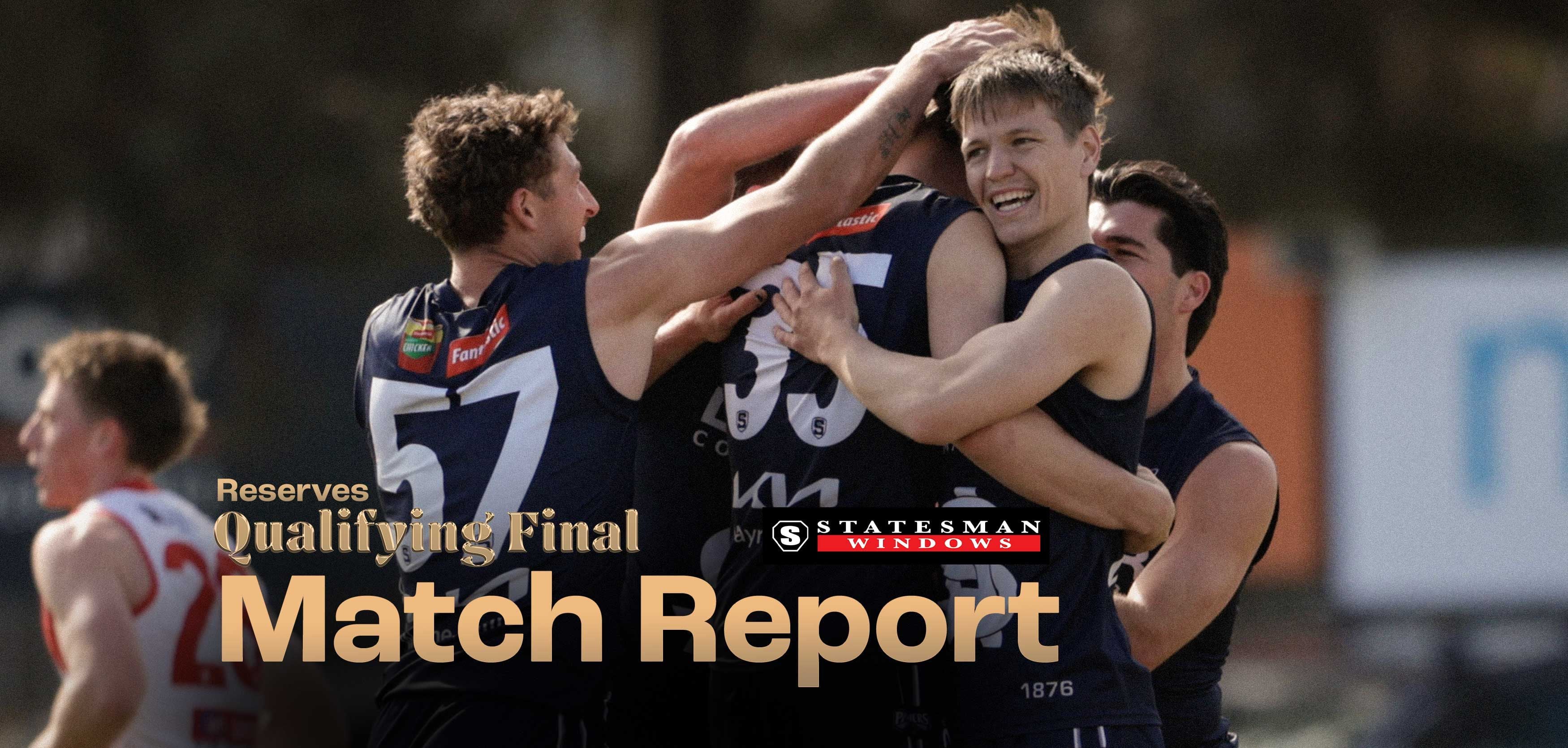 Statesman Windows Match Report: Reserves QF v North Statesman Windows Match Report: Reserves QF v North